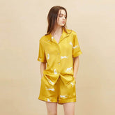 Silk Pajama – 100% Mulberry Silk, Leopard Print, Luxury Sleepwear - LANI SILK